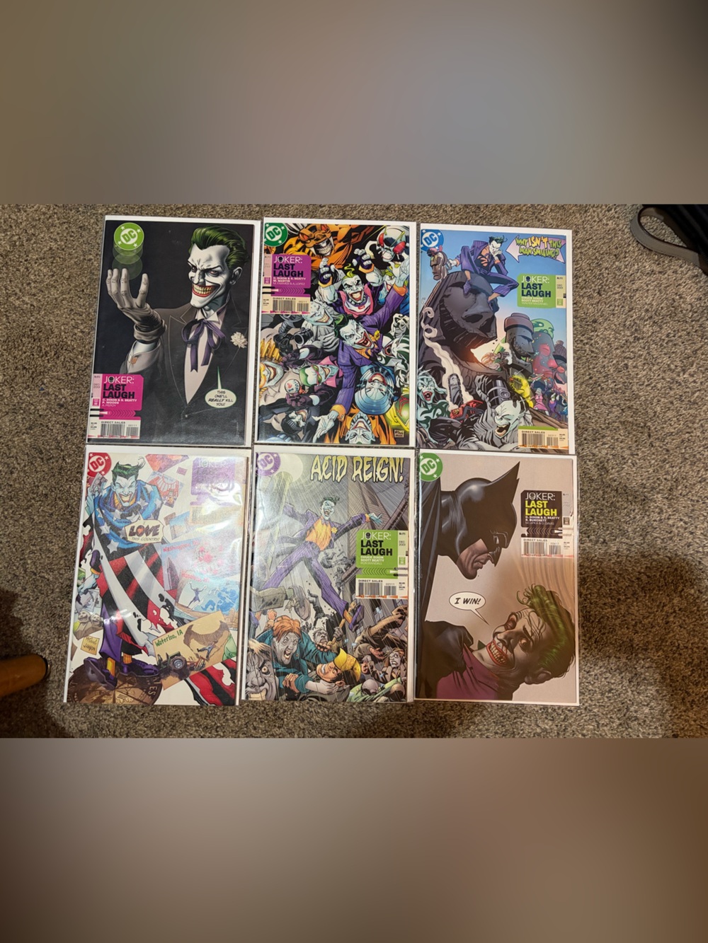 DC Comics Joker Comic Book Lot - Green, Purple, Black, White